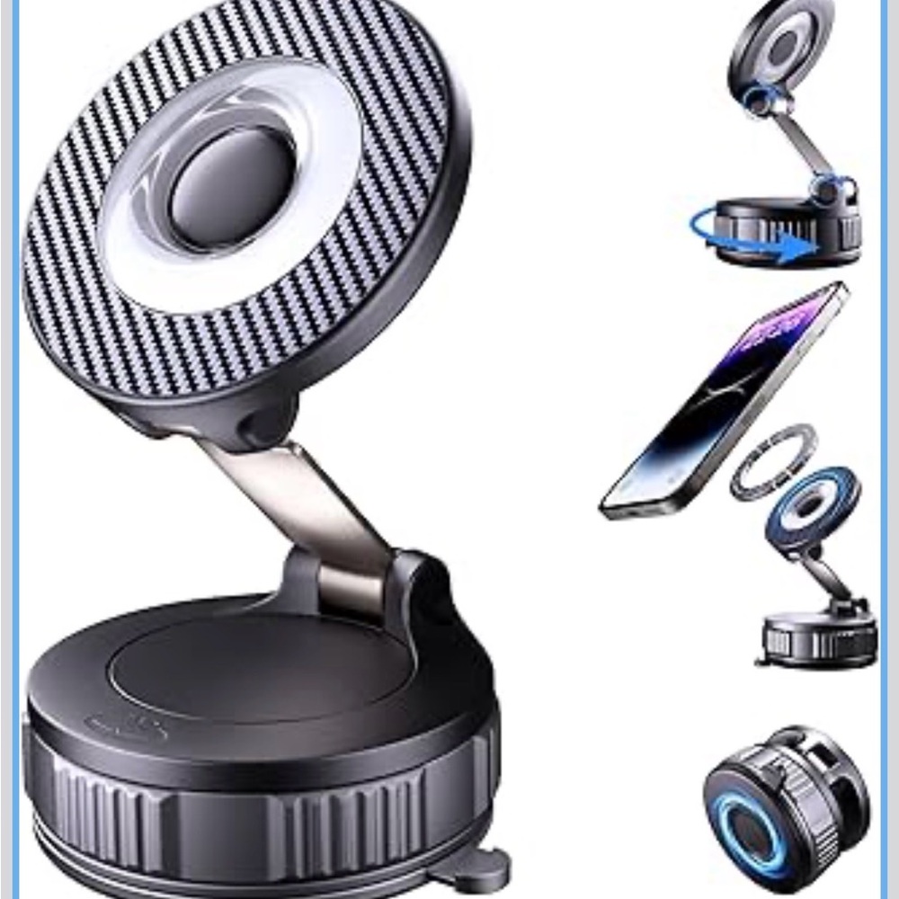 Universal Magnetic Phone Holder Mount - Black